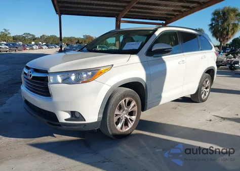 2015 Toyota Highlander Xle V6 from USA, damaged, VIN 5TDKKRFH1FS107486
